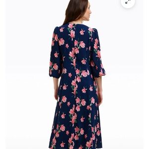 Draper James Matilda Crewneck Midi Dress in Magnolia Buds size 6